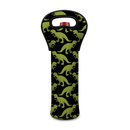 Tyrannosaurus Rex Pattern Print Single Neoprene Wine Tote