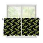 Tyrannosaurus Rex Pattern Print Tier Curtains