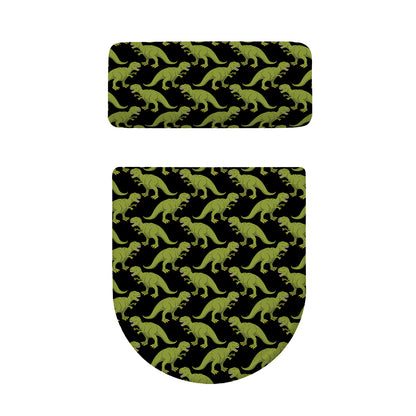 Tyrannosaurus Rex Pattern Print Toilet Lid And Tank Cover Set
