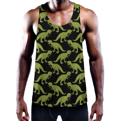 Tyrannosaurus Rex Pattern Print Training Tank Top