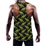 Tyrannosaurus Rex Pattern Print Training Tank Top