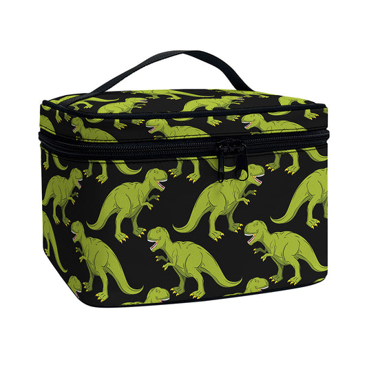 Tyrannosaurus Rex Pattern Print Travel Makeup Bag