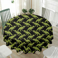 Tyrannosaurus Rex Pattern Print Waterproof Round Tablecloth