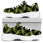 Tyrannosaurus Rex Pattern Print White Chunky Shoes
