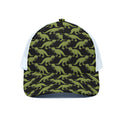 Tyrannosaurus Rex Pattern Print White Mesh Trucker Hat