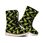 Tyrannosaurus Rex Pattern Print Winter Boots