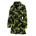 Tyrannosaurus Rex Pattern Print Women's Bathrobe