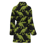 Tyrannosaurus Rex Pattern Print Women's Bathrobe