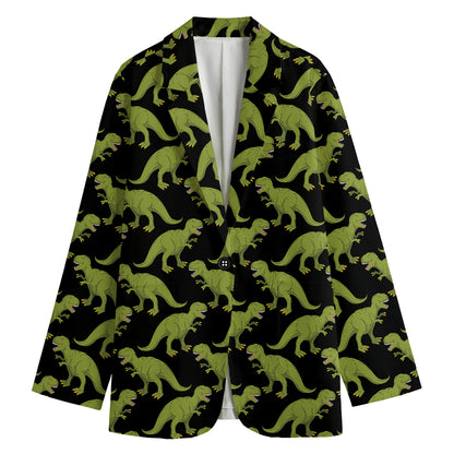 Tyrannosaurus Rex Pattern Print Women's Blazer