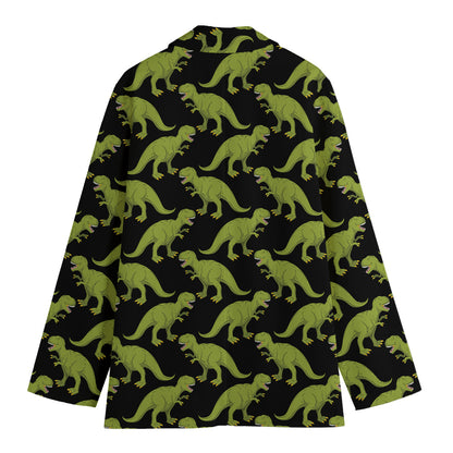 Tyrannosaurus Rex Pattern Print Women's Blazer