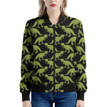 Tyrannosaurus Rex Pattern Print Women's Bomber Jacket