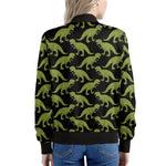 Tyrannosaurus Rex Pattern Print Women's Bomber Jacket