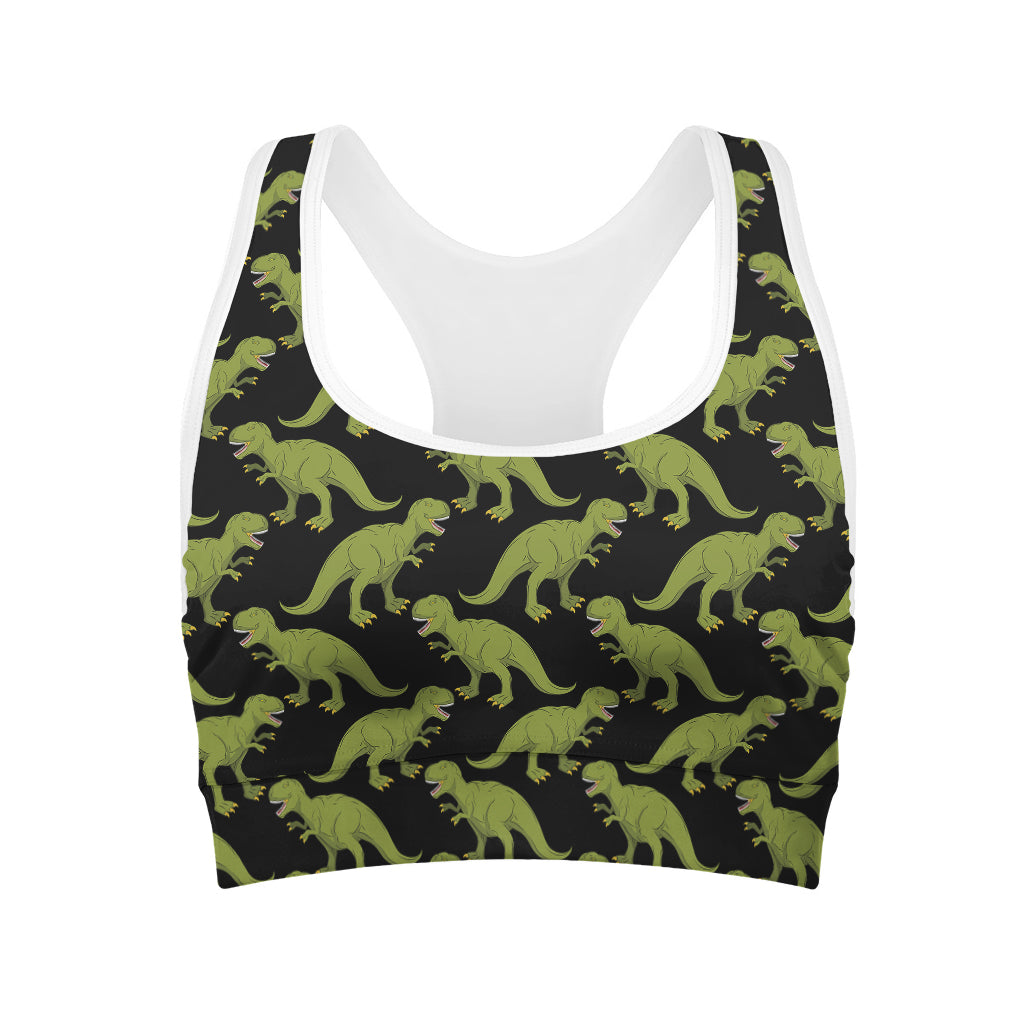 Tyrannosaurus Rex Pattern Print Women's Sports Bra