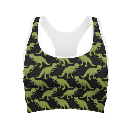 Tyrannosaurus Rex Pattern Print Women's Sports Bra