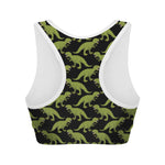 Tyrannosaurus Rex Pattern Print Women's Sports Bra