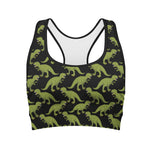 Tyrannosaurus Rex Pattern Print Women's Sports Bra