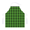 UFO Green And Black Buffalo Check Print Adjustable Apron