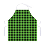 UFO Green And Black Buffalo Check Print Adjustable Apron