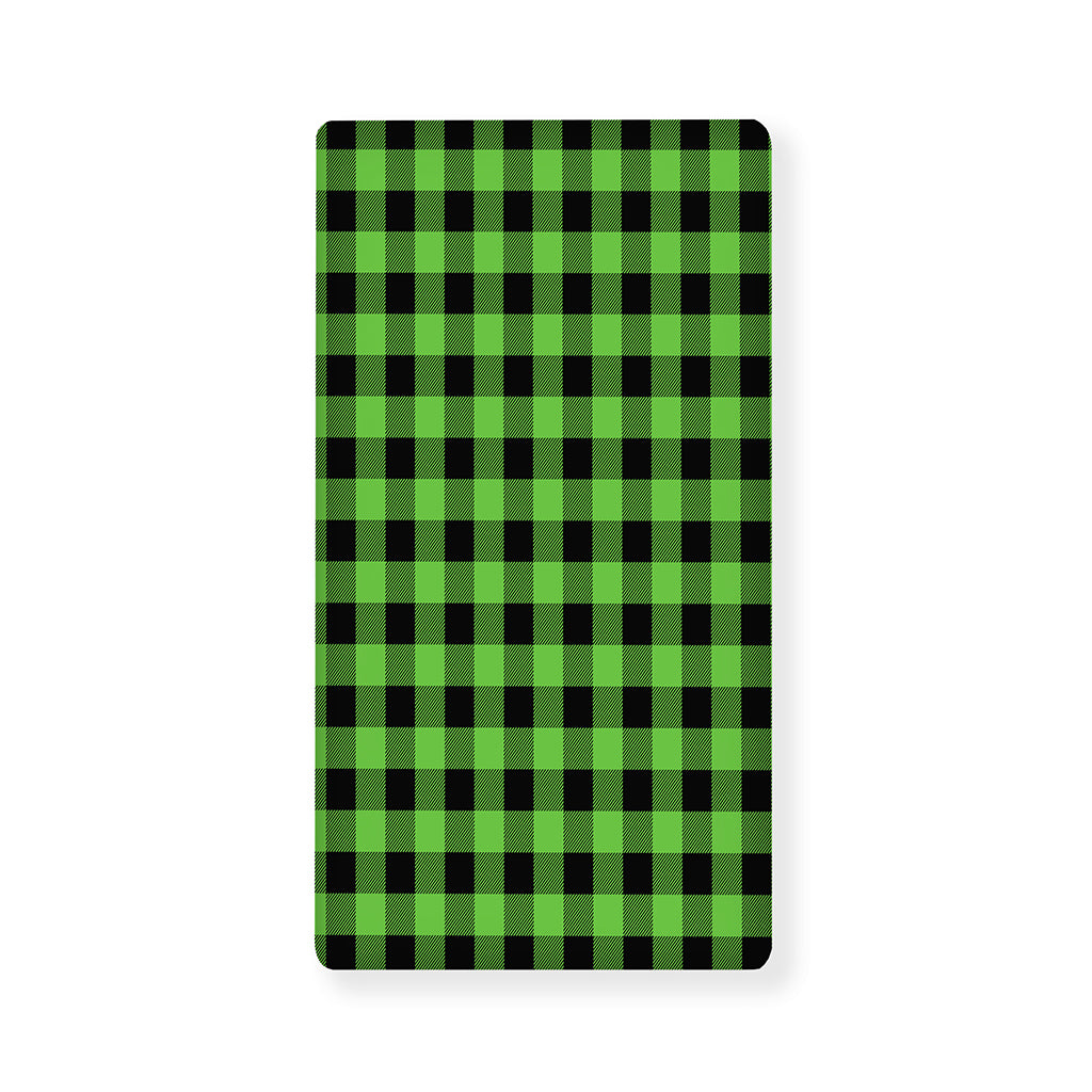 UFO Green And Black Buffalo Check Print Baby Crib Sheet
