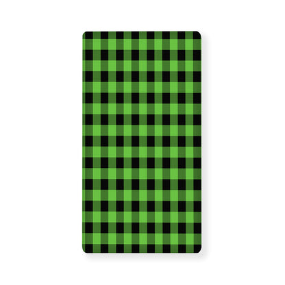 UFO Green And Black Buffalo Check Print Baby Crib Sheet