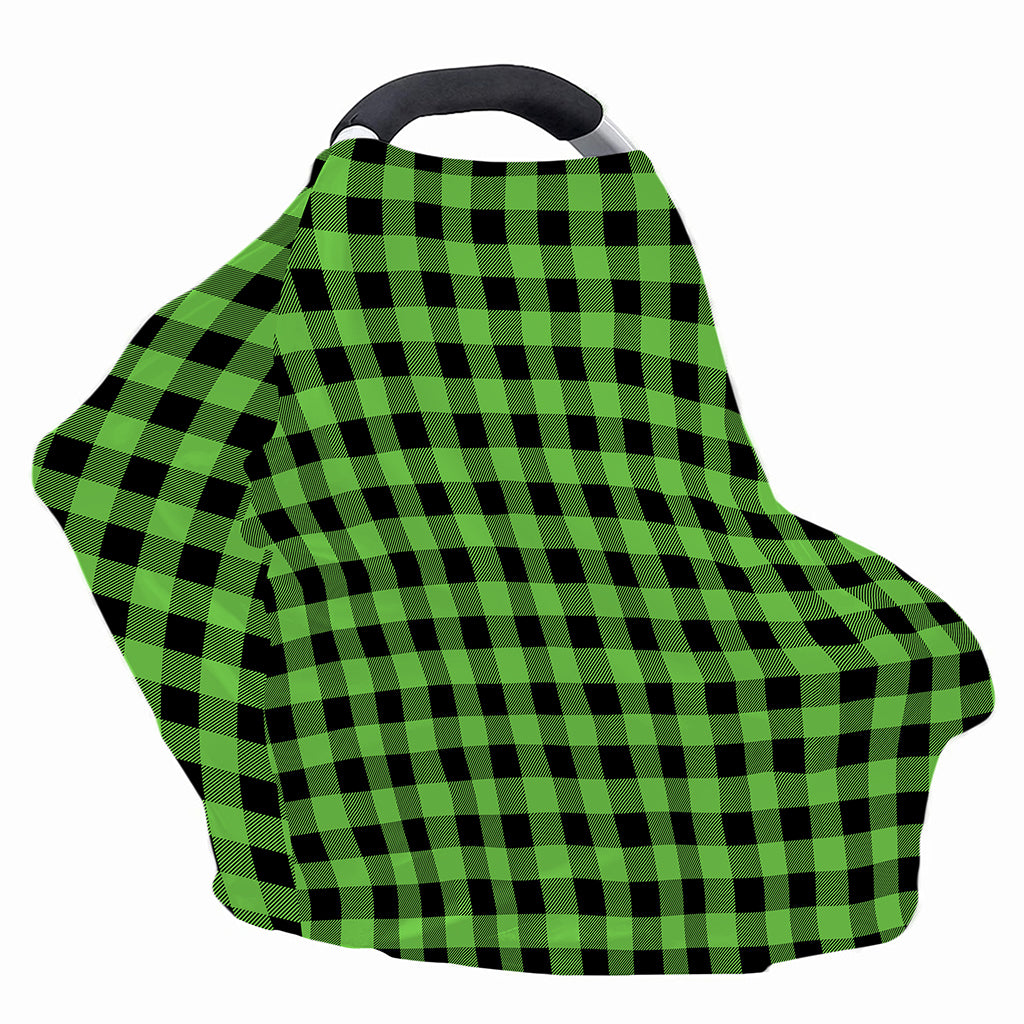 UFO Green And Black Buffalo Check Print Baby Seat Cover