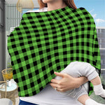 UFO Green And Black Buffalo Check Print Baby Seat Cover
