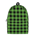 UFO Green And Black Buffalo Check Print Backpack