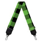 UFO Green And Black Buffalo Check Print Bag Strap