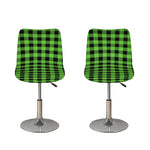 UFO Green And Black Buffalo Check Print Bar Stool Covers