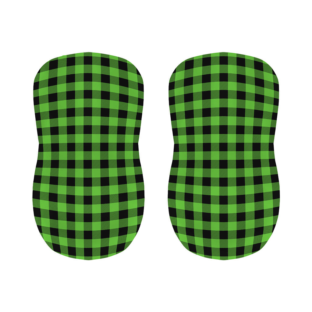 UFO Green And Black Buffalo Check Print Bar Stool Covers