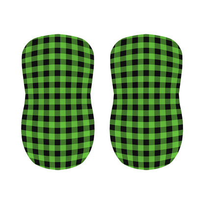 UFO Green And Black Buffalo Check Print Bar Stool Covers
