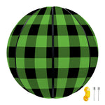 UFO Green And Black Buffalo Check Print Basketball