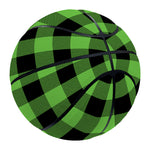 UFO Green And Black Buffalo Check Print Basketball