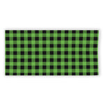 UFO Green And Black Buffalo Check Print Beach Towel