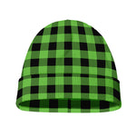 UFO Green And Black Buffalo Check Print Beanie