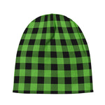 UFO Green And Black Buffalo Check Print Beanie