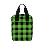 UFO Green And Black Buffalo Check Print Bible Tote Bag