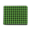 UFO Green And Black Buffalo Check Print Bifold Wallet