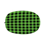 UFO Green And Black Buffalo Check Print Car Side Mirror Covers