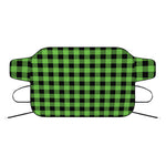 UFO Green And Black Buffalo Check Print Car Windshield Snow Cover