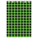 UFO Green And Black Buffalo Check Print Curtain