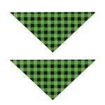 UFO Green And Black Buffalo Check Print Dog Bandana