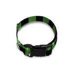 UFO Green And Black Buffalo Check Print Dog Collar