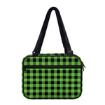 UFO Green And Black Buffalo Check Print Double Strap Bible Bag