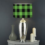 UFO Green And Black Buffalo Check Print Drum Lamp Shade