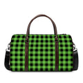 UFO Green And Black Buffalo Check Print Duffel Bag