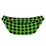 UFO Green And Black Buffalo Check Print Fanny Pack