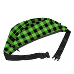 UFO Green And Black Buffalo Check Print Fanny Pack