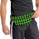 UFO Green And Black Buffalo Check Print Fanny Pack