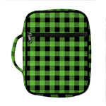 UFO Green And Black Buffalo Check Print Front Pocket Bible Bag